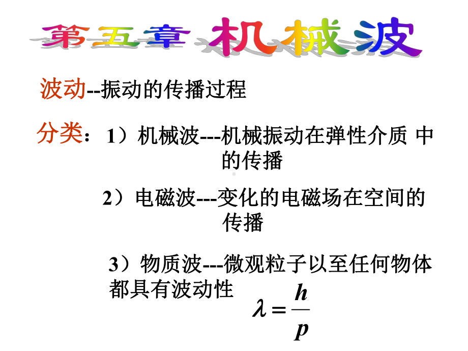 大学物理波动概要课件.pptx_第1页