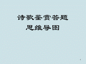 中高考语文诗歌鉴赏答题方法、思维导图课件.ppt