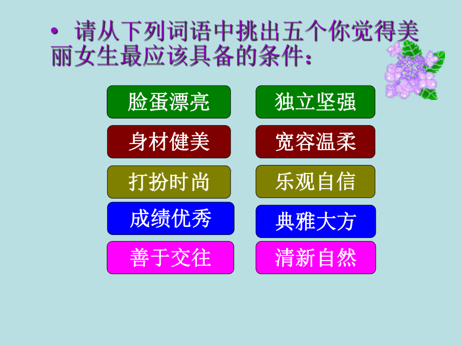 主题班会：美丽女生课件.ppt_第3页