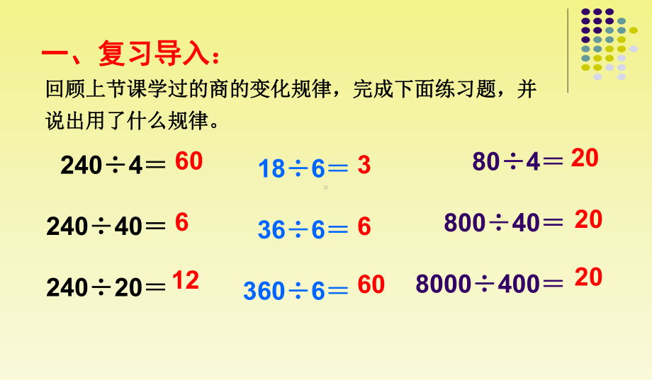 小学人教四年级数学商的变化规律及应用商的变化规律及应用课件.ppt_第2页