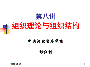 组织理论与组织结构概要课件.ppt