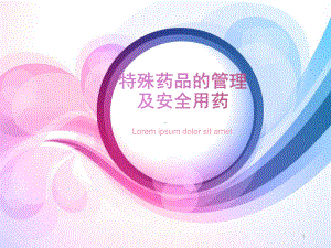 特殊药品的管理和应用学习课件.ppt