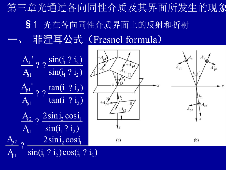 一-菲涅耳公式Fresnel-formula课件.ppt_第1页