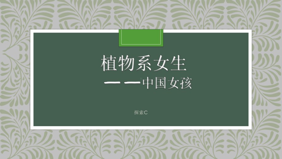 二年级上册美术课外探索C班课件-植物系女生 全国通用 (共14张PPT).ppt_第1页