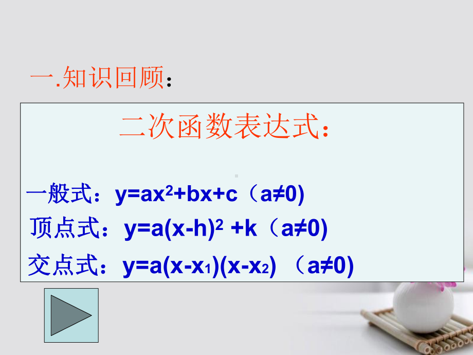 推荐-九年级数学上册人教版2214待定系数法求二次函数的解析式课件.ppt_第2页