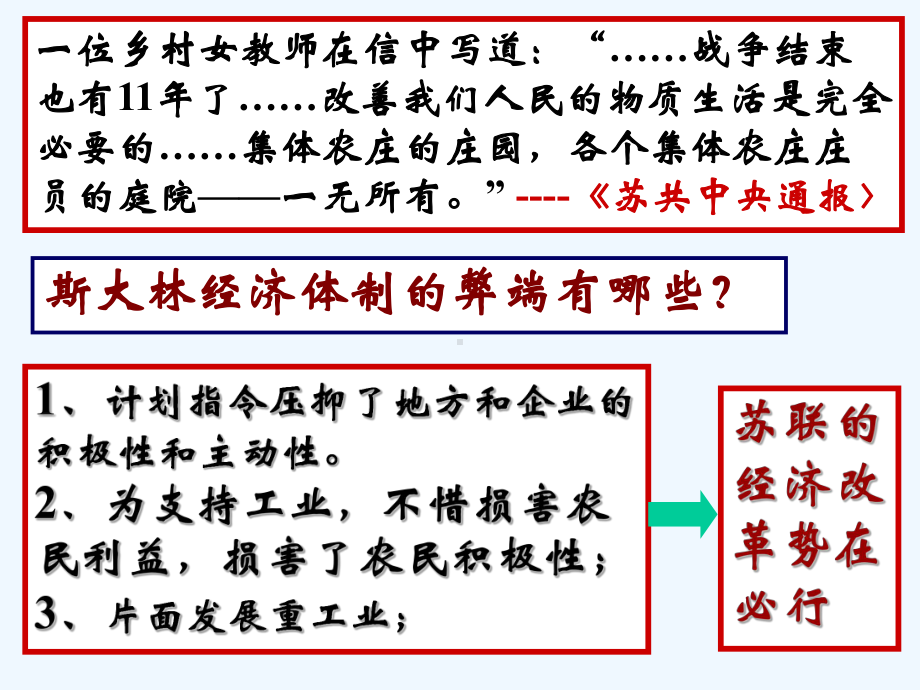 某中学历史必修二课件：第17课苏联的经济改革.ppt_第3页