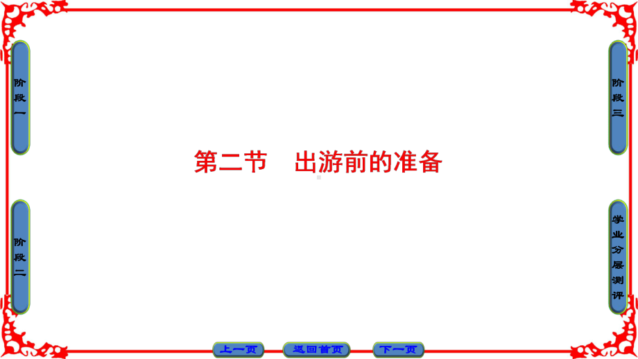 （课堂新坐标）16-17学年高中地理湘教版选修3课件第4章第2节出游前准备.ppt_第1页