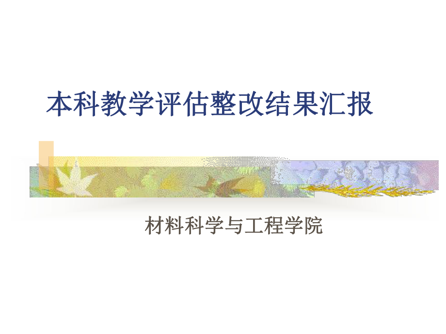 本科教学评估整改结果汇报课件.ppt_第1页