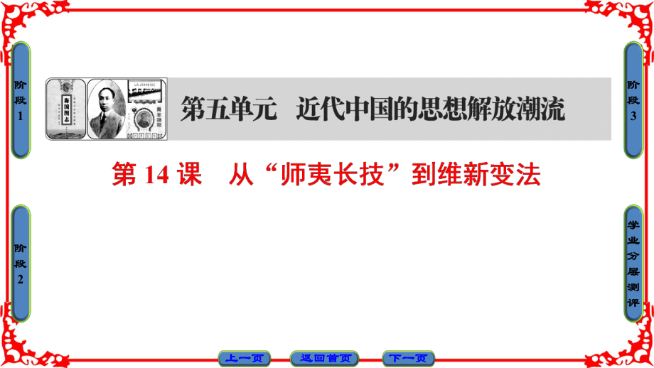 （课堂新坐标）16-17年高中人教版历史课件必修三第五单元第14课从“师夷长技”到维新变法.ppt_第1页