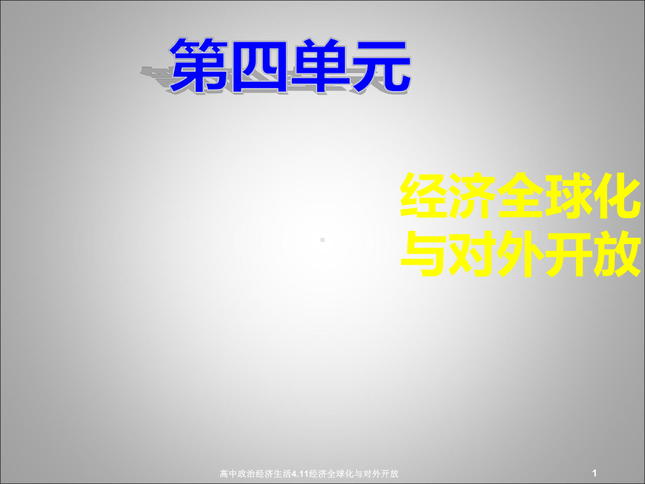 高中政治经济生活411经济全球化与对外开放课件.ppt_第1页