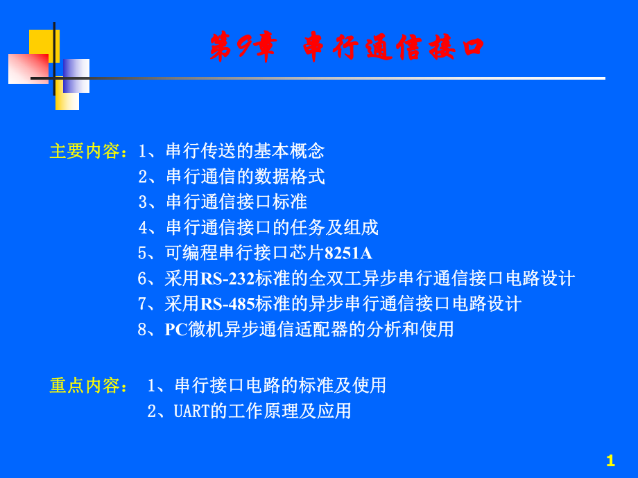 第09章-串行通信接口要点课件.ppt_第1页