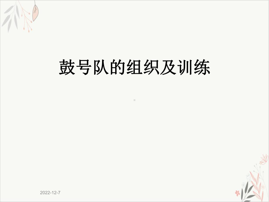 鼓号队的组织及训练课件.pptx_第1页