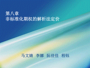 非标准化期权的解析法定价课件.ppt