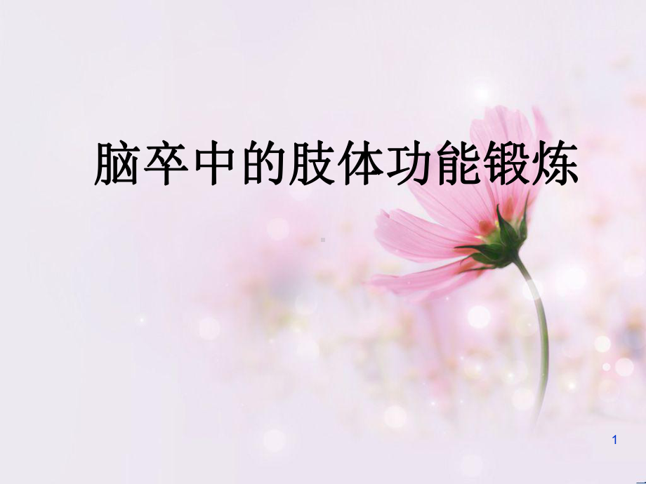 脑卒中的功能锻炼教学课件.ppt_第1页