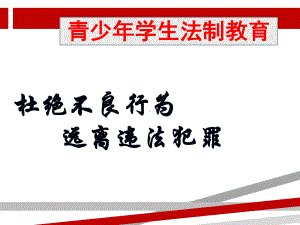 青少年学生法制教育班会课课件.ppt