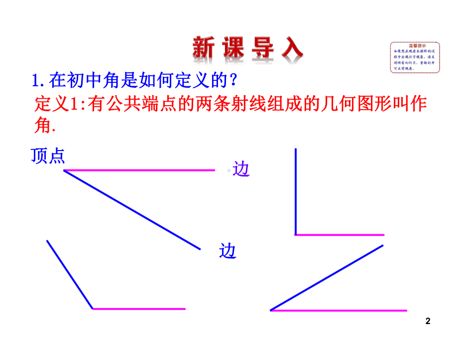 高中数学12《角的概念的推广》课件-北师大版必修4.ppt_第2页