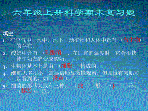 苏教版六年级上册科学期末复习题课件讲义02.ppt