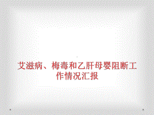 艾滋病、梅毒和乙肝母婴阻断工作情况汇报课件.ppt