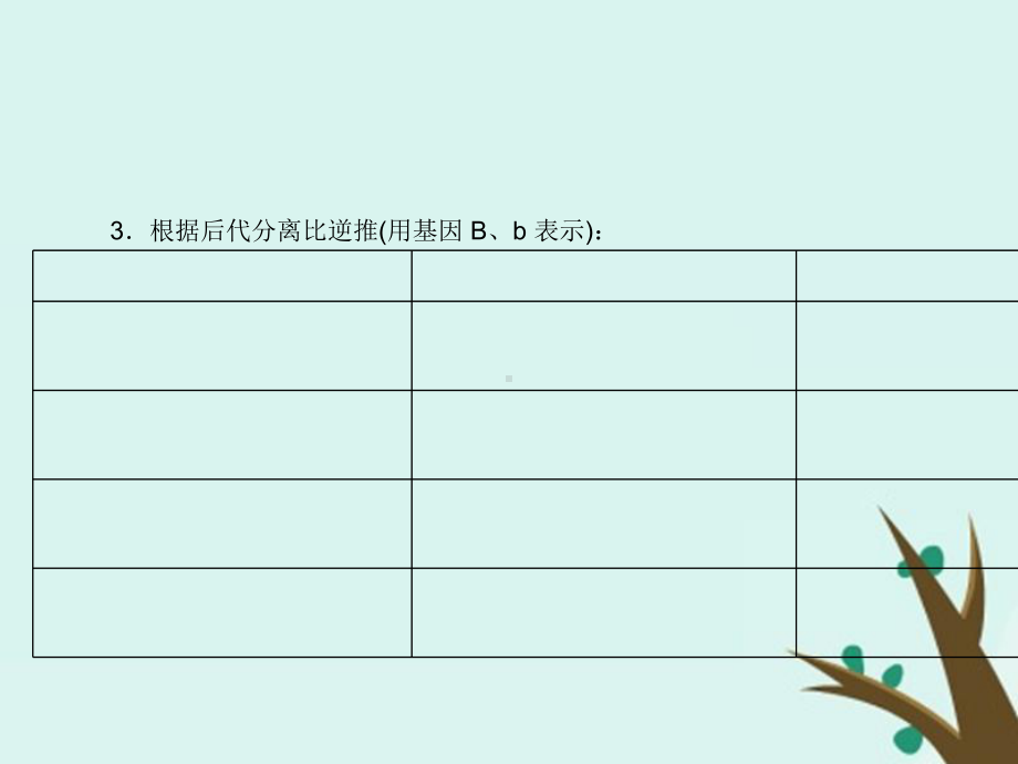 高考生物大一轮精讲复习课件小专题五-基因的分离定律、自由组合定律的应用及计算方法突破.ppt_第3页