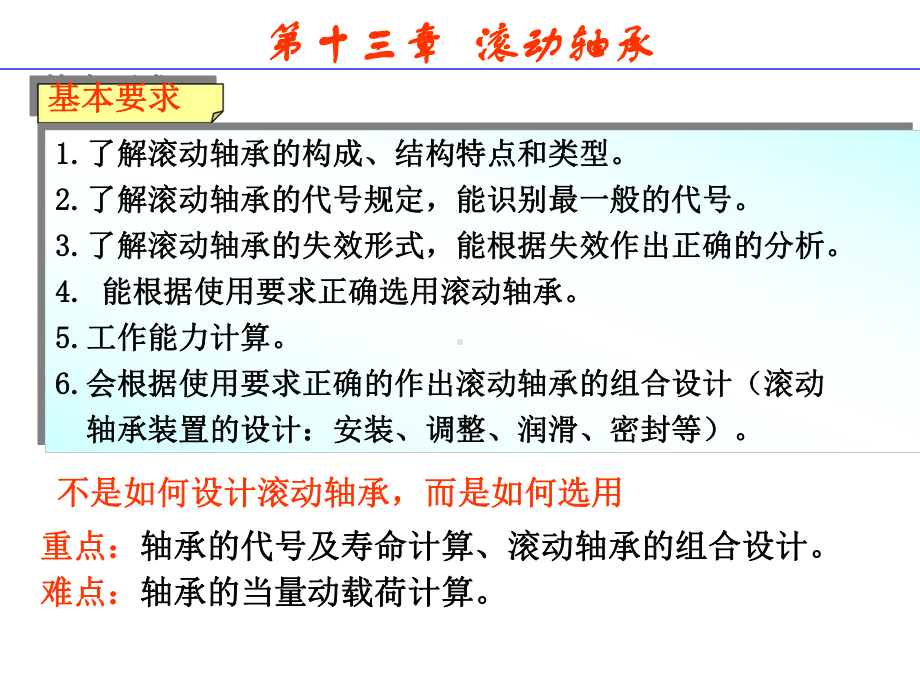 第13章滚动轴承讲解课件.ppt_第1页