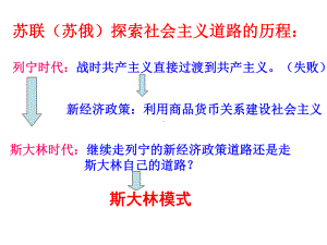 斯大林模式的社会主义建设道路资料课件.ppt