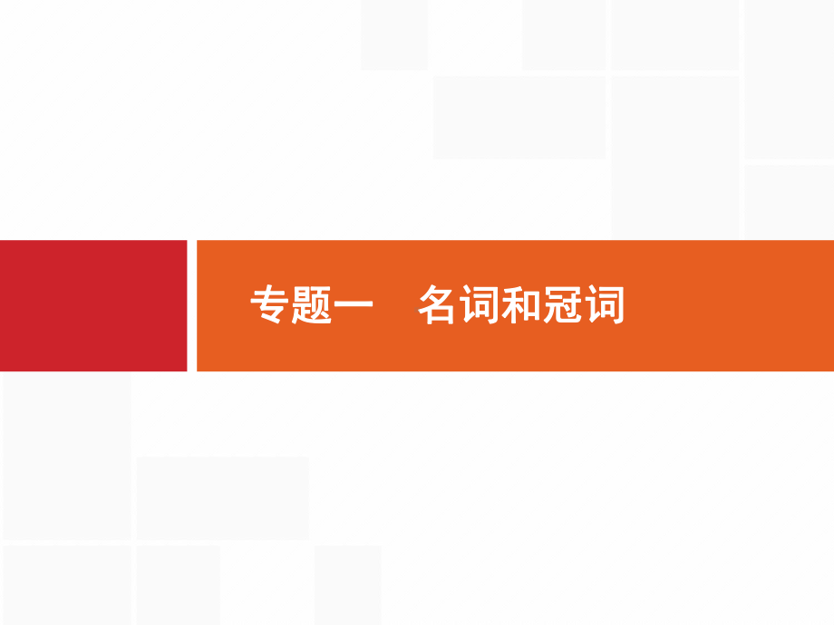 高考英语(译林)大一轮复习课件：语法专题突破-专题一-名词和冠词-.pptx_第2页