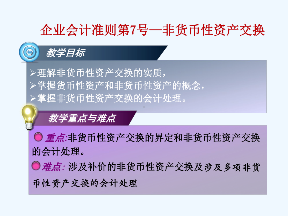 非货币资产交换准则培训课件.ppt_第1页