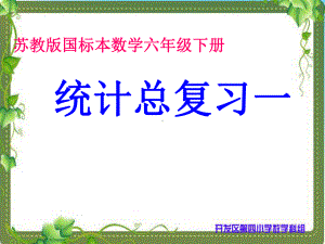 苏教版六年级下学期总复习统计总复习课件.ppt