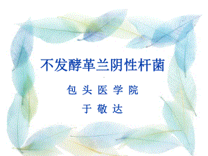 非发酵革兰阴性杆菌-包头医学院课件.ppt