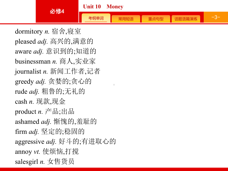 高考英语北师大一轮课件：必修4-预习案-Unit-10-Money-.pptx_第3页