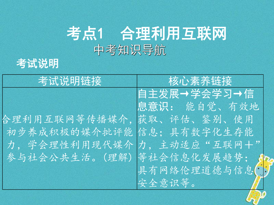 重庆市年中考政治总复习第一道德考点1合理利用互联网课件.ppt_第3页