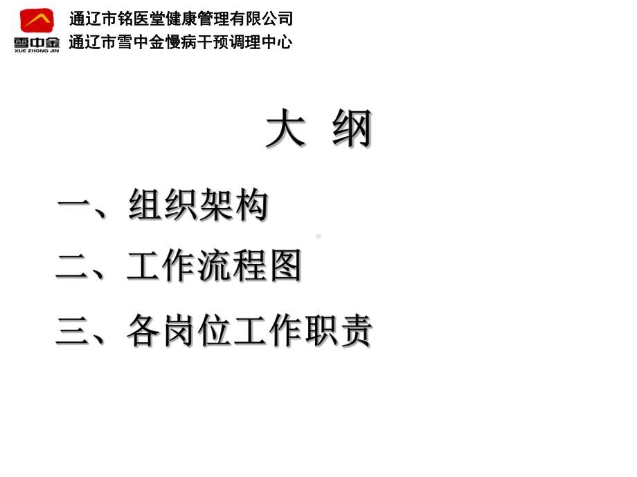 通辽市铭医堂健康管理有限公司组织架构和岗位职责课件.ppt_第2页