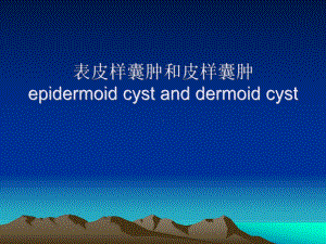 表皮样囊肿和皮样囊肿epidermoidcystanddermoidcyst-影像FTP课件.ppt