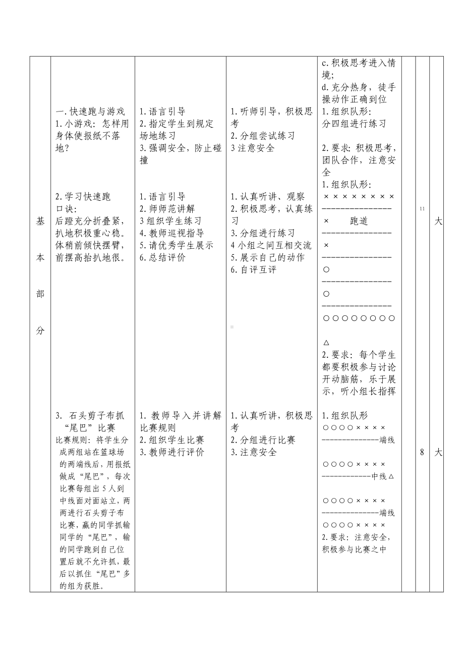 二年级体育教案-体育《快速跑》教学设计 全国通用.doc_第3页