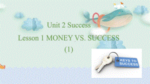 Unit 2 Lesson 1 Money VS Success （ppt课件） -2022新北师大版（2019）《高中英语》选择性必修第一册.pptx