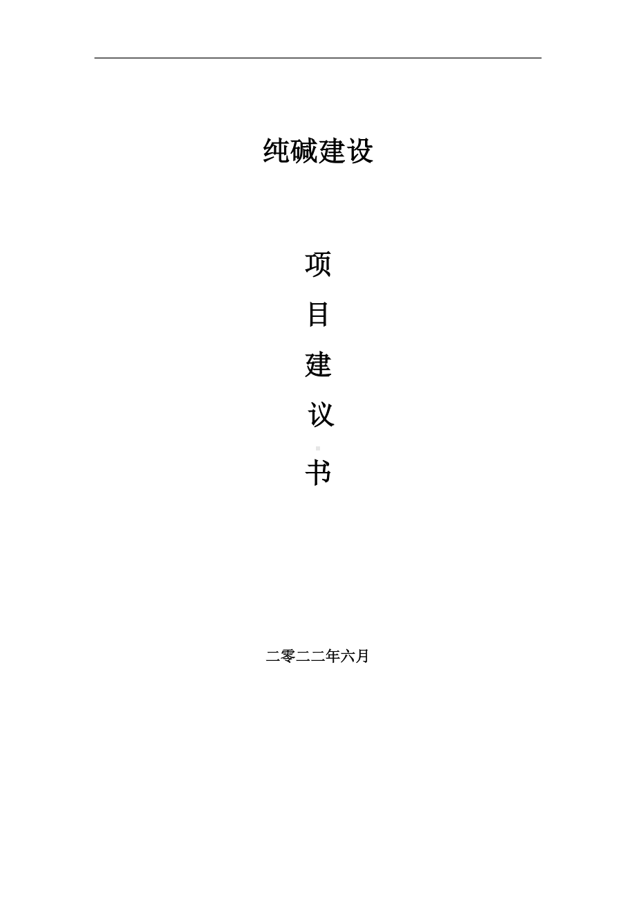 纯碱项目建议书（写作模板）.doc_第1页