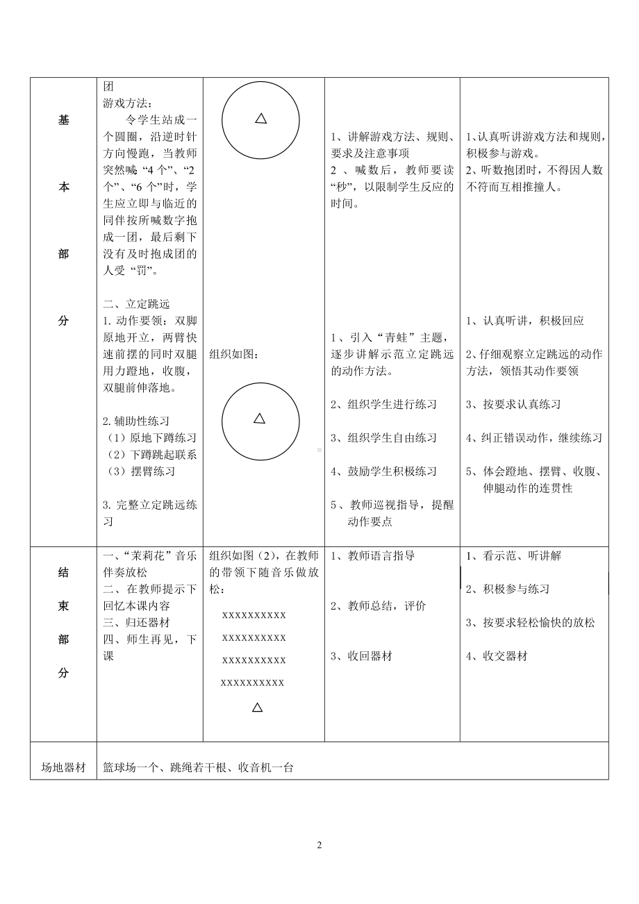 二年级体育教案-立定跳远教案 全国通用.doc_第2页