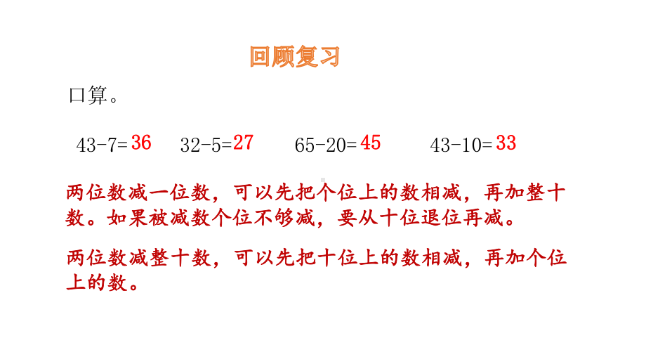 三年级上册数学课件-2.2两位数减两位数 人教新课标(共11张PPT).pptx_第3页