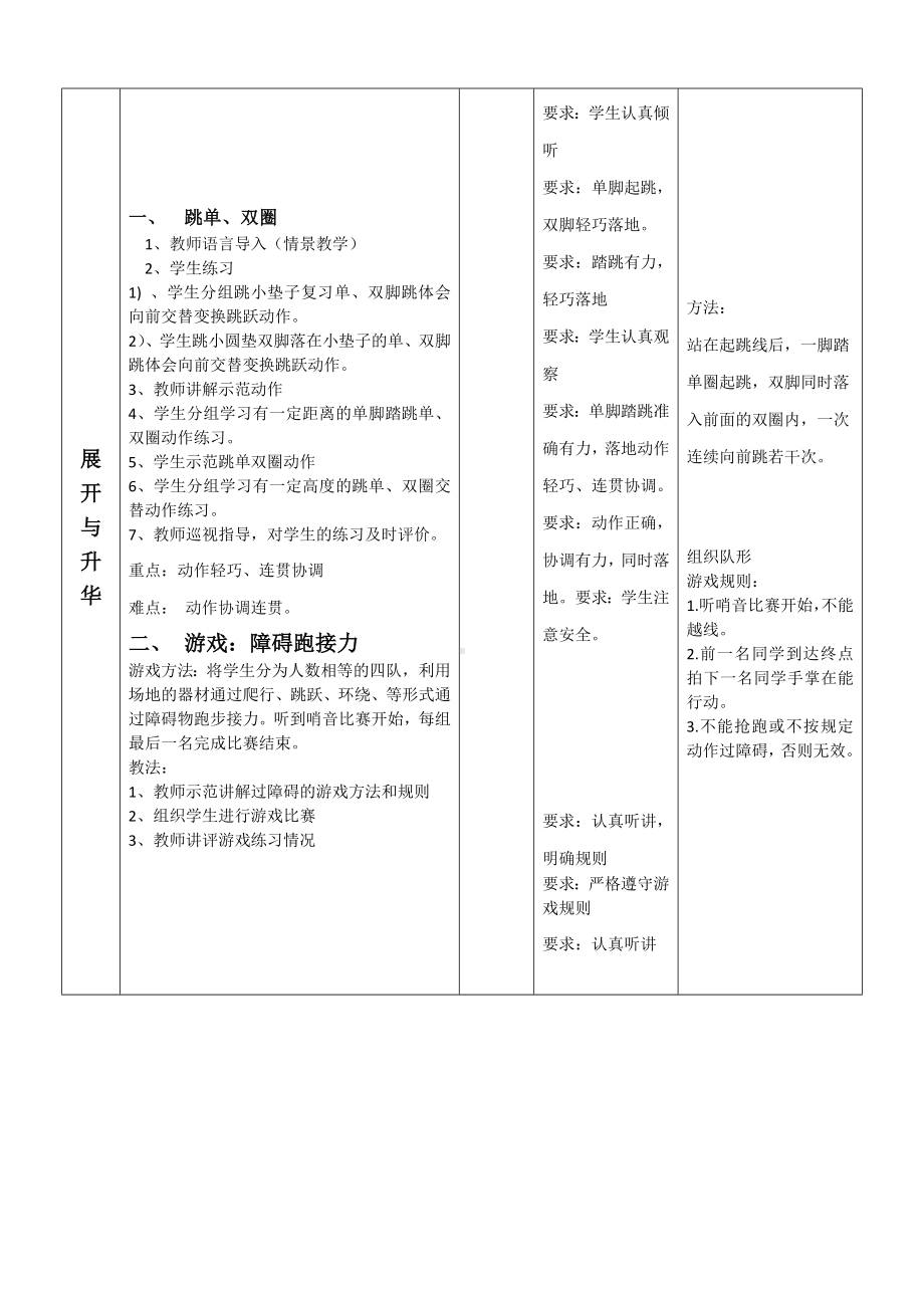 二年级体育教案-跳单、双圈与游戏 全国通用.doc_第2页