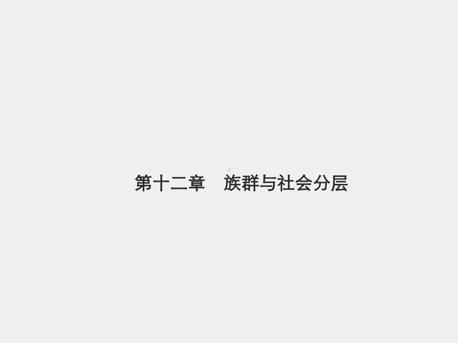 《社会分层与社会流动》课件第十二章　族群与社会分层.pptx_第1页