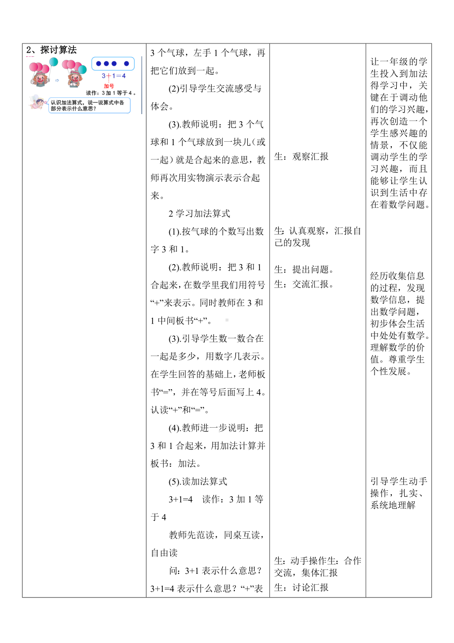 一年级上册数学教案-5.2 加法的初步认识 ▏冀教版 (3).doc_第2页