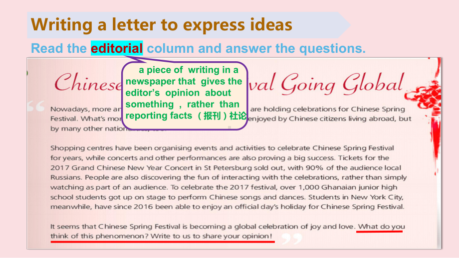 Unit 2 Writing to Express ideas （ppt课件）-2022新外研版（2019）《高中英语》必修第二册.pptx_第2页