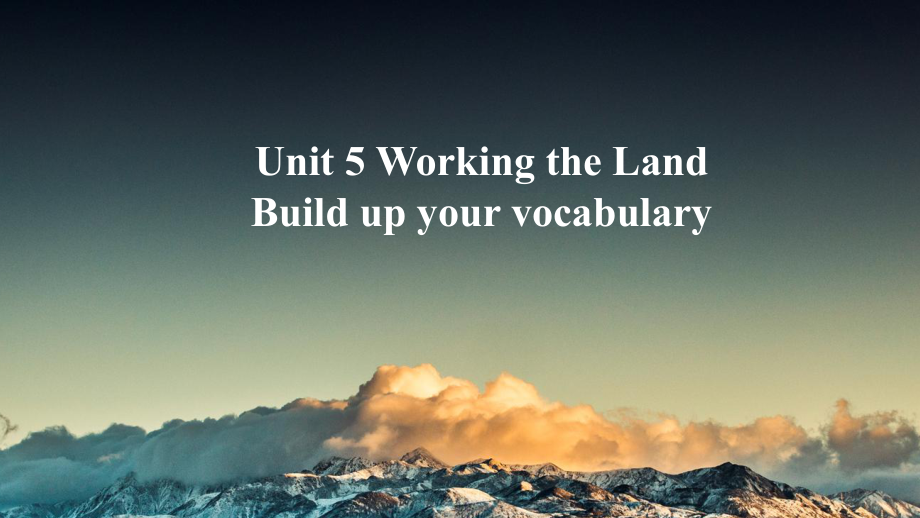 Unit 5 Build up vocabulary 积累词汇（ppt课件）-2022新人教版（2019）《高中英语》选择性必修第一册.pptx_第1页