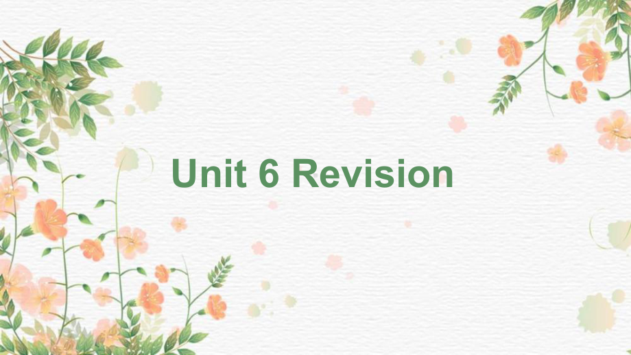 Unit 6 At one with nature Revision（ppt课件）-2022新外研版（2019）《高中英语》必修第一册.pptx_第1页