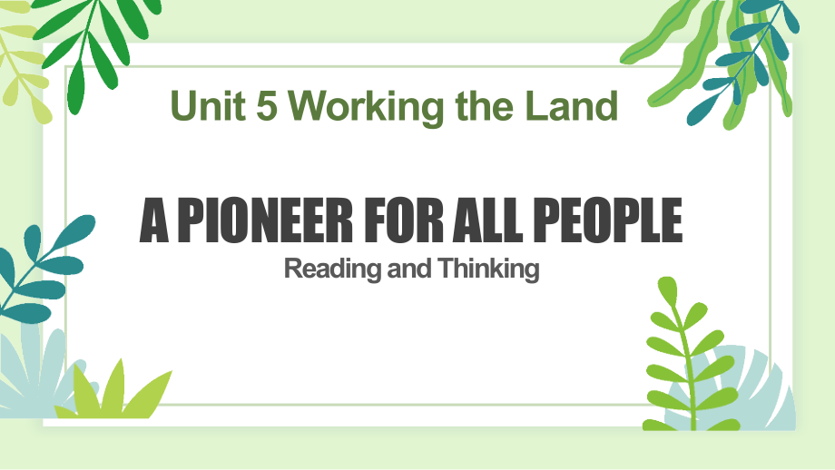 Unit 5 Reading and thinking （ppt课件+视频）-2022新人教版（2019）《高中英语》选择性必修第一册.rar