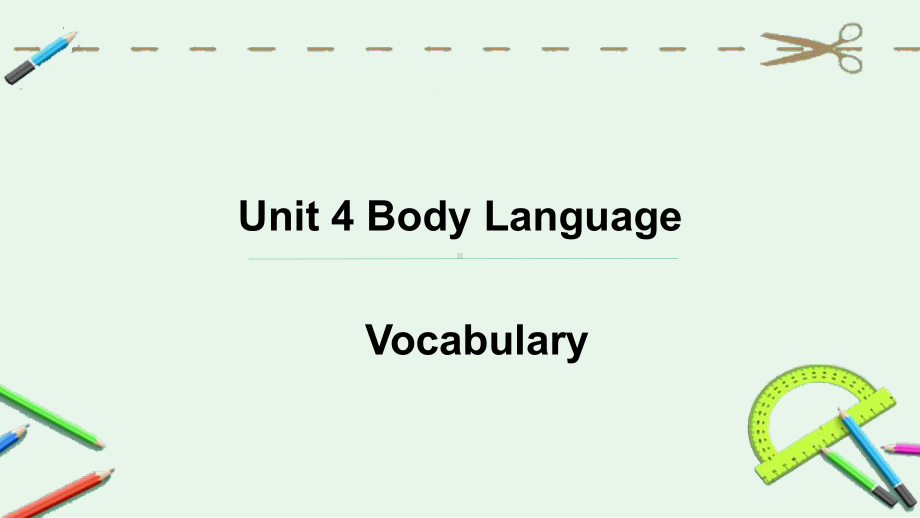 Unit 4 Body Language Volcabulary （ppt课件）-2022新人教版（2019）《高中英语》选择性必修第一册.pptx_第1页