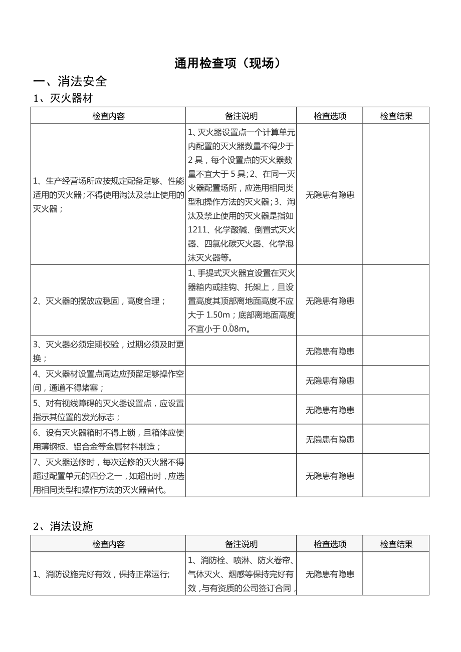 企业安全生产隐患检查表（通用）参考模板范本.docx_第3页