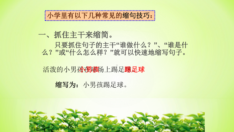 （部）统编版五年级上册《语文》 缩句的方法 复习ppt课件(共15张PPT).pptx_第3页