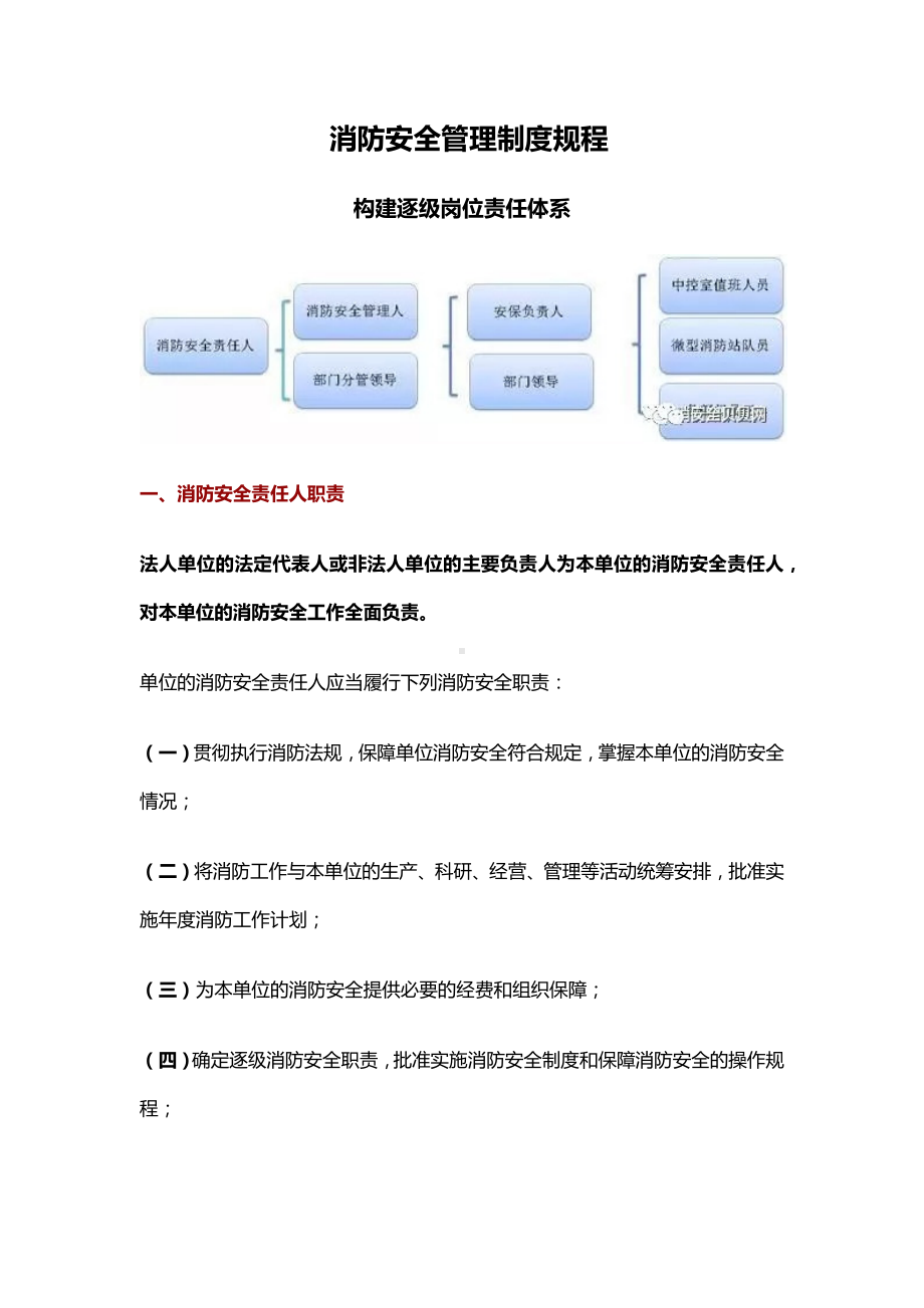 企业消防安全管理制度规程范本参考模板范本.docx_第1页