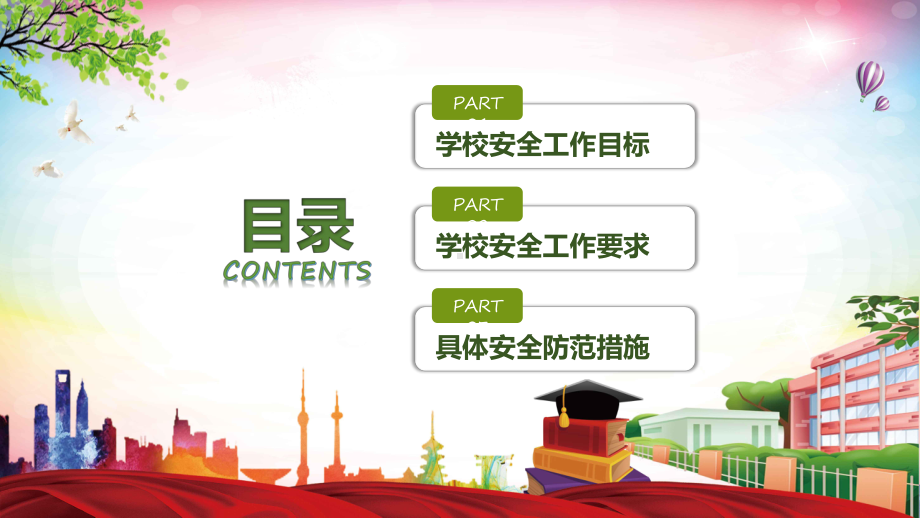 绿色扁平风学校秋季安全工作会议秋季开学汇报精品专题精品（ppt）.pptx_第2页